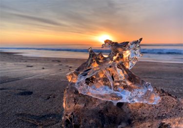 自然が造った氷の芸術、豊頃町大津海岸のジュエリーアイス